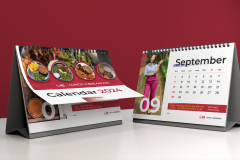 Landscape Desk Calendar Mockup Template